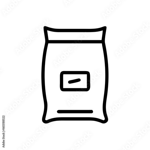 Outline bag of seed fertilizer icon vector agriculture farming crop