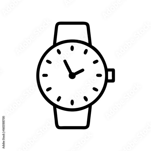 Wrist watch time clock timepiece accessory fashion design icon line