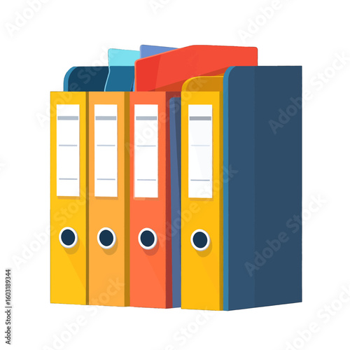Colorful Stack Of File Folders