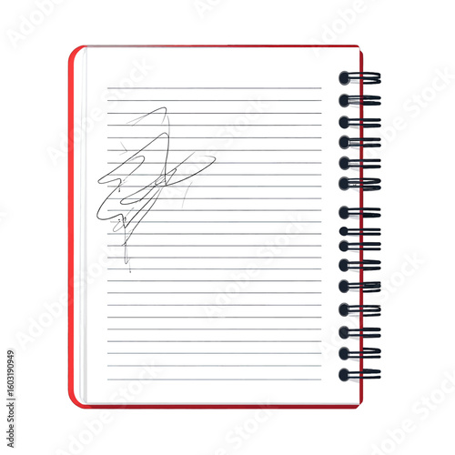Red Spiral Bound Notebook With Lined Paper