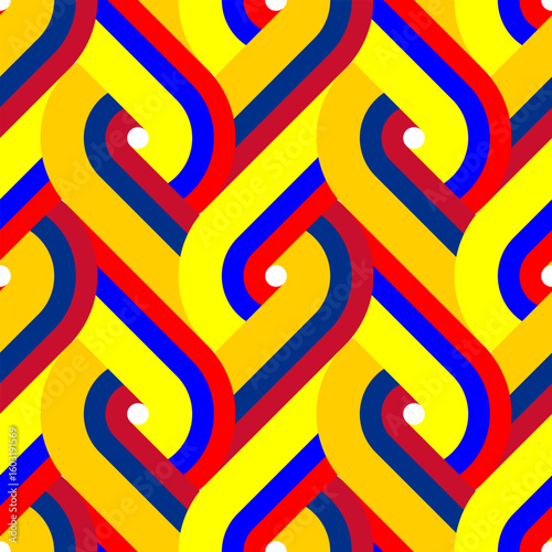 loop pattern of colombia flag. stripes background for decoration. vector illustration