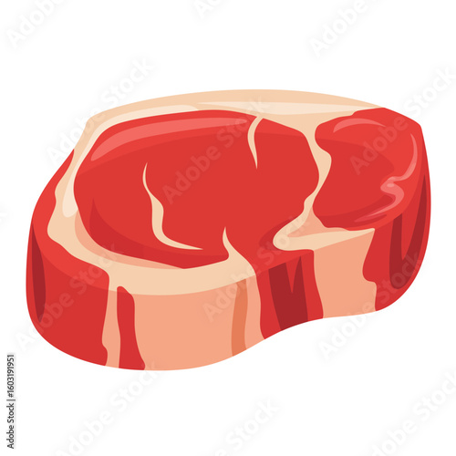 Juicy raw beef steak with marbling