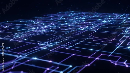 Wallpaper Mural Abstract network of glowing lines and points Torontodigital.ca