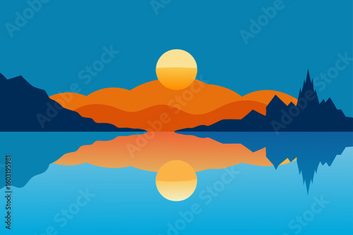 morning reflections on smooth water