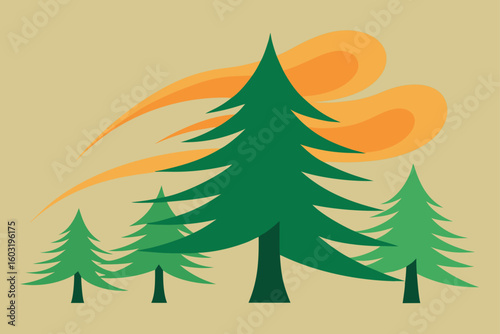 summer breeze through tall pines