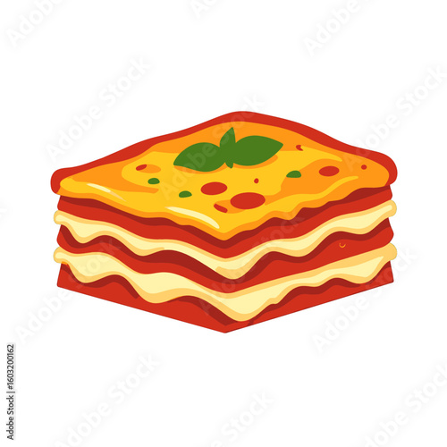 Colorful Lasagna Illustration
