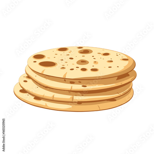 Stacked Chapati Illustration