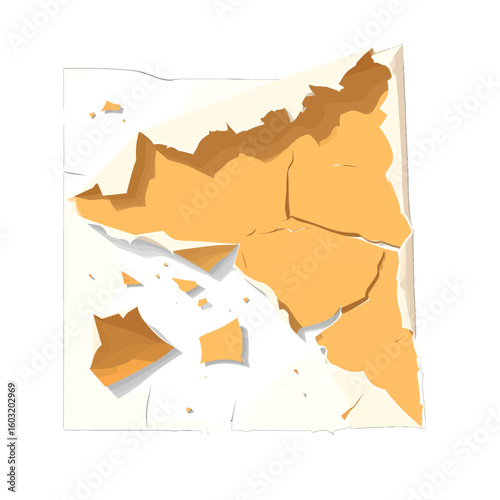 Abstract 3d Isometric Map Illustration