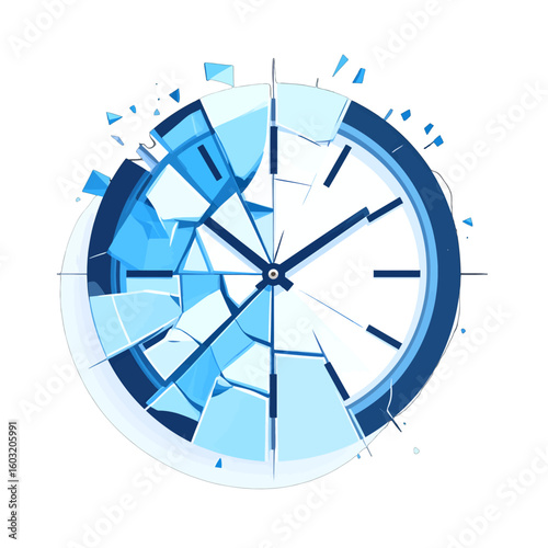 Broken Clock Abstract Design