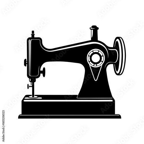 sewing machine icon silhouette illustration
