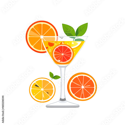 Colorful Citrus Cocktail Design