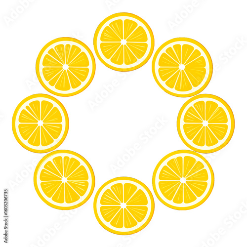 Circular Pattern Of Lemon Slices