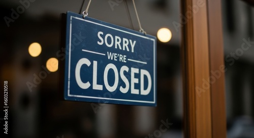 Sorry we are closed sign hanging on a door