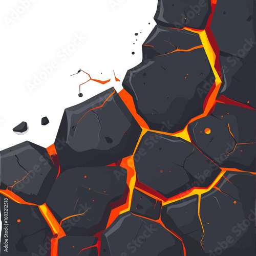 Pixel Art Lava Flow Texture