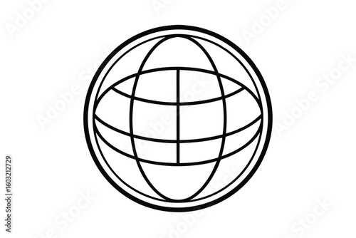 Globe Icon For Geography Or Travel No Text