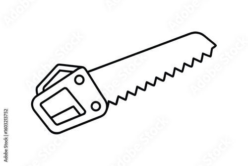 Doodle Style Electric Saw Icon No Text