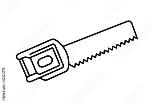 Doodle Style Electric Saw Icon No Text