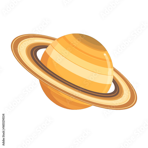 Pixel Art Illustration Of Saturn