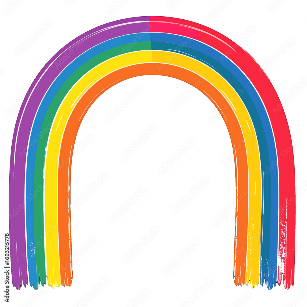 Fototapeta premium Colorful Rainbow Design With Frayed Edges