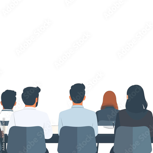 Business People Back View in Meeting Room