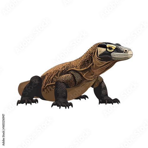 Digital Illustration Of Komodo Dragon