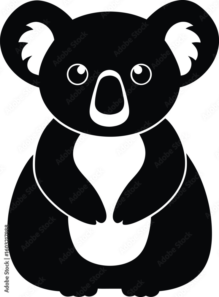 Obraz premium Koala Silhouette Cut File Vector