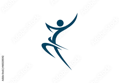 dancing people vector illustration logo