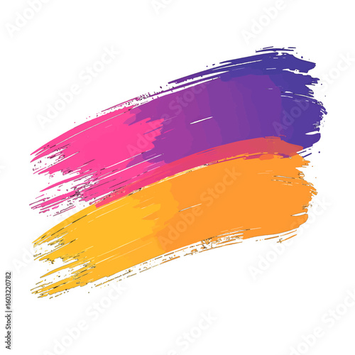 Abstract Colorful Brush Strokes Design