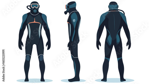 Professional Diving Wetsuit for Short Snorkeling and Scuba Activities