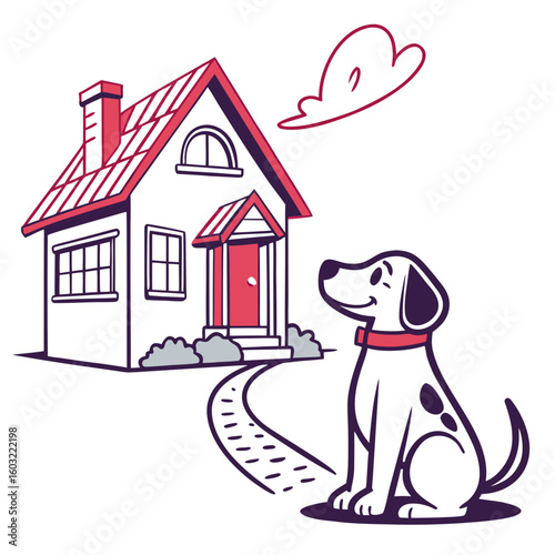 dog in the house