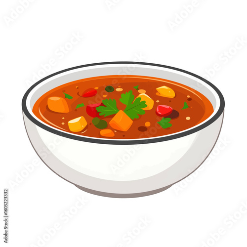 Bowl Of Colorful Vegetable Soup