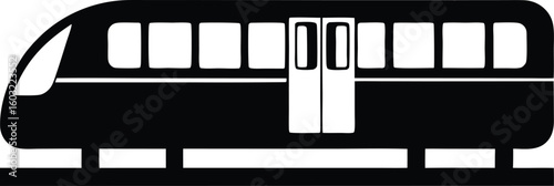 Highspeed train vector design silhouette isolated on a white