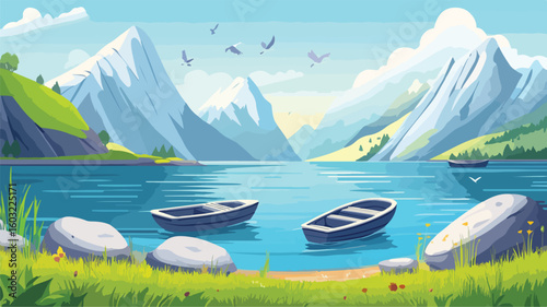 Serene Summer Mountain Landscape: Ideal for Nature Lovers and Travel Enthusiasts