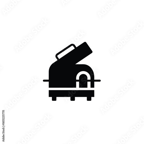 Black kiln oven icon furnace industrial