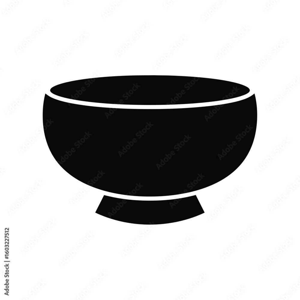 Black ceremonial bowl icon rounded Black ceremonial bowl icon rounded
