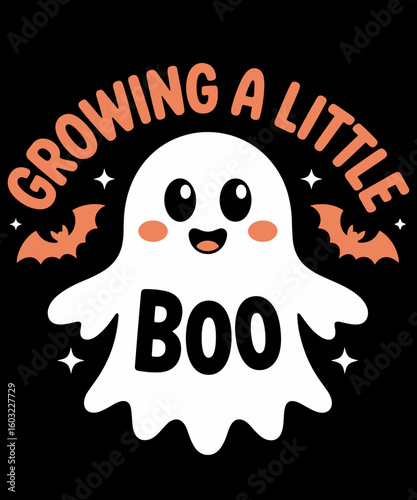 Funny Pregnant Ghost Halloween Pregnancy Announcement