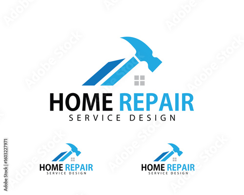 home repair logo creative design concept service idea