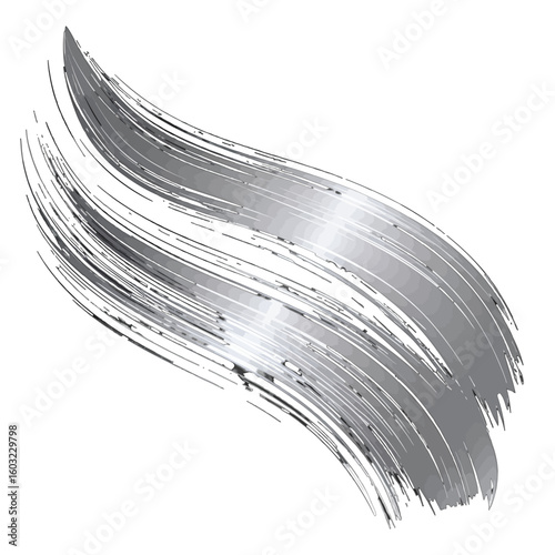 Wallpaper Mural Abstract Silver Paint Brush Stroke Design Element Torontodigital.ca