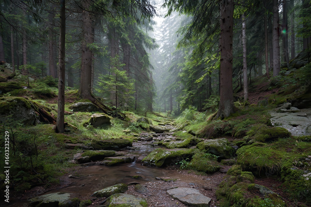 Fototapeta premium Enchanted woods of the Carpathians