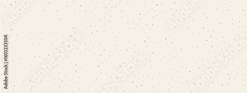 Beige recycled background with paper grain, dust flecks, and fiber texture. Seamless pattern in ecru or light eggshell for eco scrapbook or craft projects. Vector image.