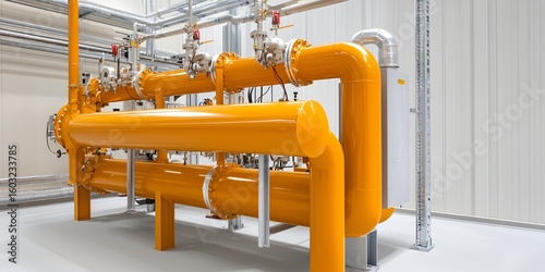 The intricate machinery within a biomass gasification unit, converting solid organic material into synthetic gas for energy production.