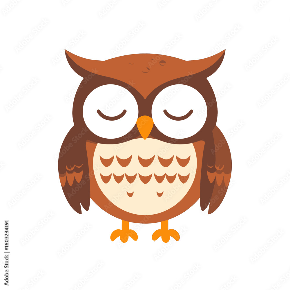 Fototapeta premium Cute Pixel Art Owl