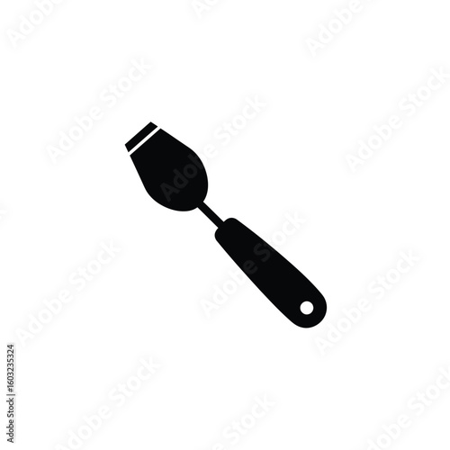 Black pottery tool silhouette knife