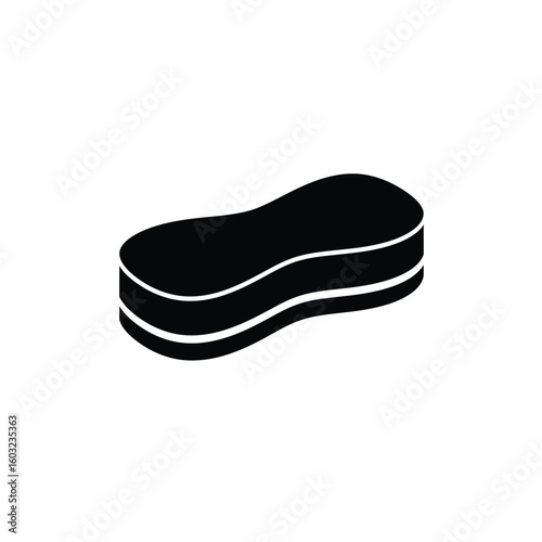 Black pottery sponge icon tool ceramic