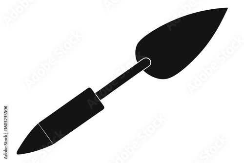 Simple Black Garden Trowel Icon For Planting, Gardening, and Horticulture Projects