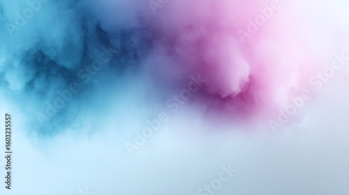 Ethereal cloudscape with vibrant blue and pink hues creating a dreamy atmosphere