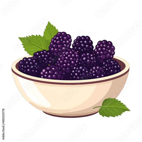 Fresh Blackberries In Bowl