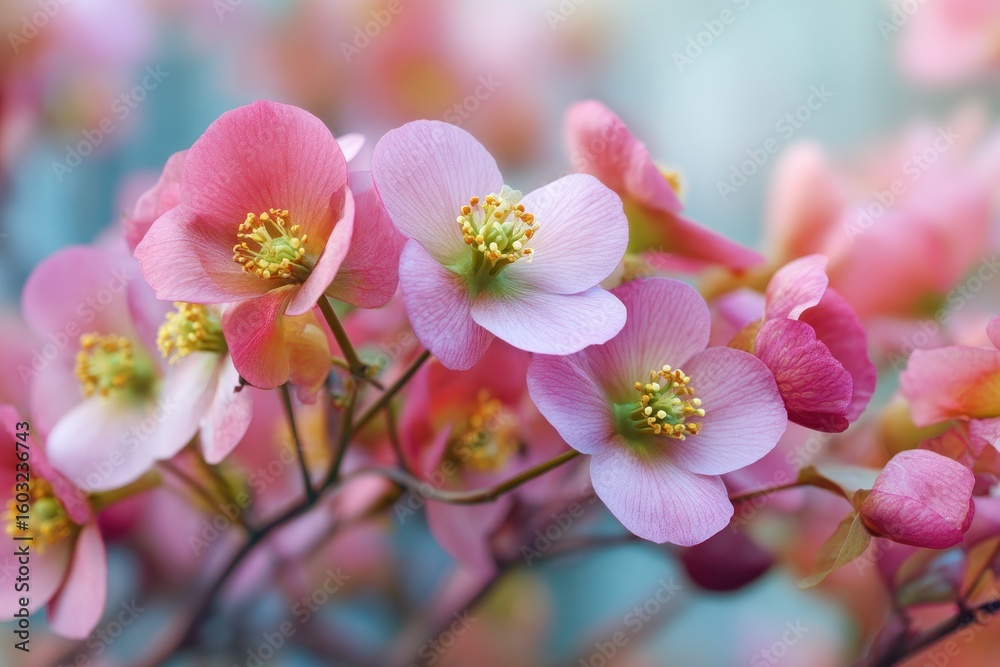 Obraz premium Lovely pink blooms Natural spring flora
