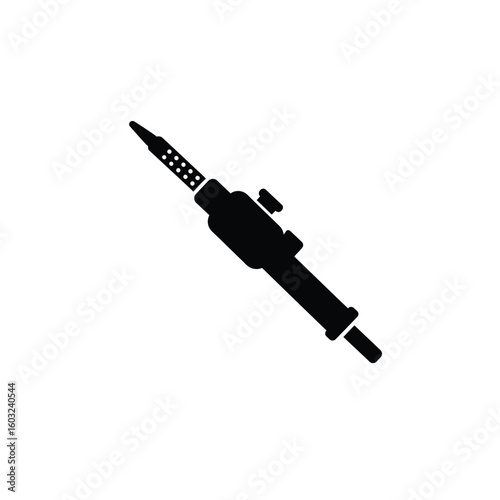 Black soldering torch icon tool equipment