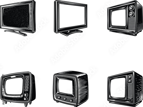 tv silhouette design set